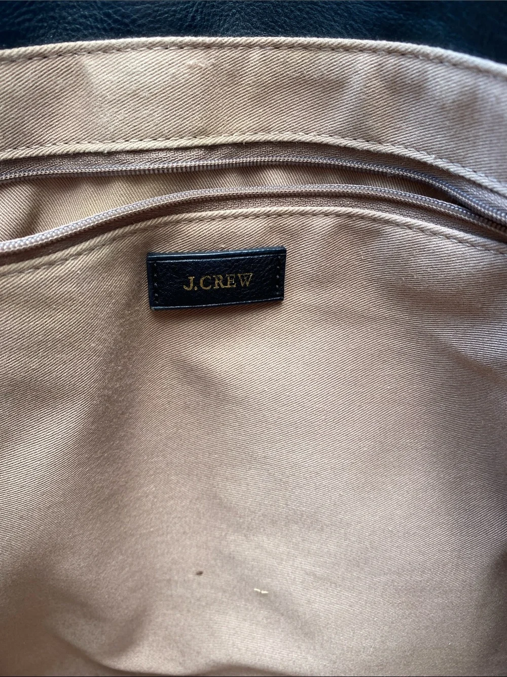 Vintage J Crew Black Tote with Dual Handles